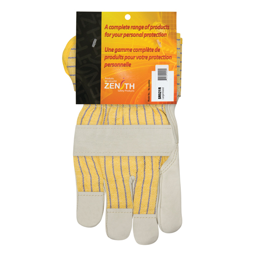 Winter-Lined Patch-Palm Fitters Gloves, Large, Grain Cowhide Palm, Cotton Fleece Inner Lining Duraquip Inc