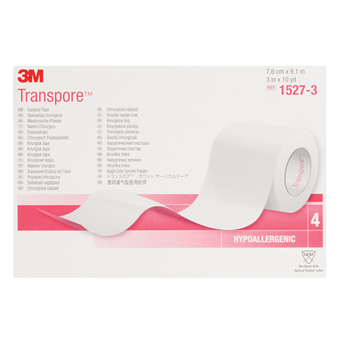 3M Transpore Surgical Tape, Class 1, 30' L x 3" W Duraquip Inc