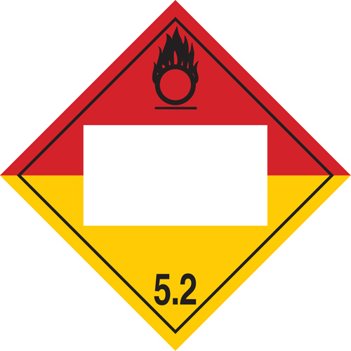 Organic Peroxide TDG Placard, Plastic Duraquip Inc
