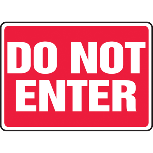 Enseigne  Do Not Enter , 10" x 14", Aluminium, Anglais Duraquip Inc