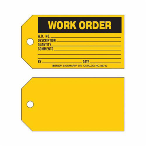 &eacute;tiquette Work Order, Papier, 5-3/4" la x 3" h, Anglais Duraquip Inc