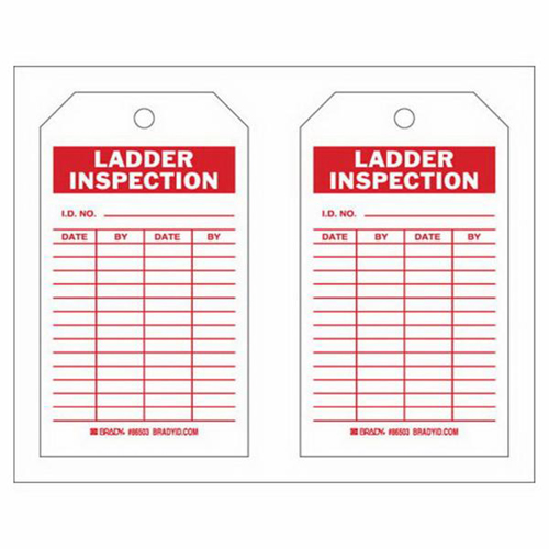 &eacute;tiquettes de rapport d'inspection, Polyester, 4" la x 7" h, Anglais Duraquip Inc