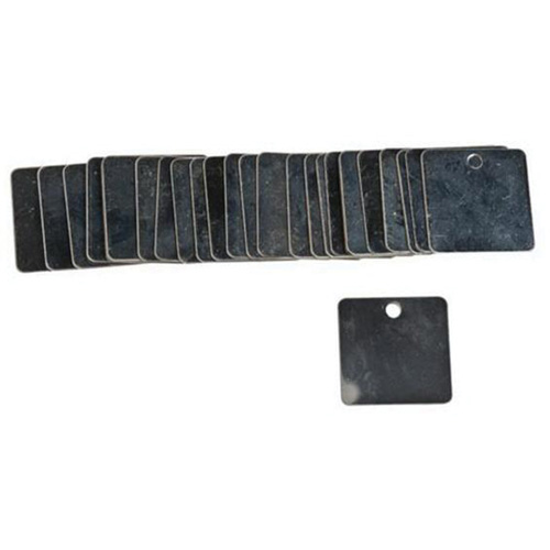 &eacute;tiquettes carr&eacute;es vierges pour vannes, Acier, 1-1/2" la x 1-1/2" h Duraquip Inc
