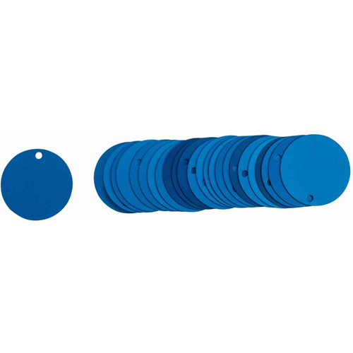 Blank Round Valve Tags, Aluminum, 2" dia Duraquip Inc