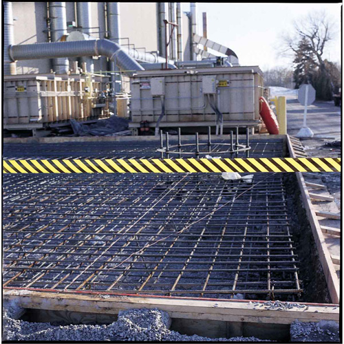 Barricade Tape, English, 3" W x 200' L, 3 mils, Black on Yellow Duraquip Inc