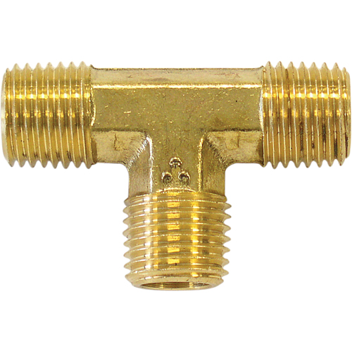 Male Pipe Tee, Brass, 1/4" Duraquip Inc