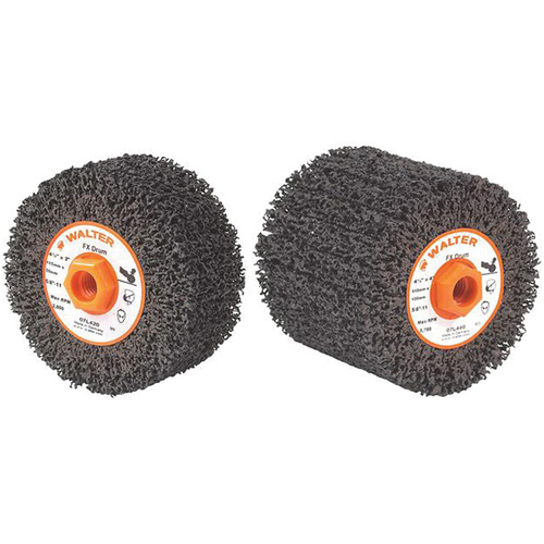 Tambour de finition FX, 4-1/4" dia. x 2" la, 5/8"-11 Arbre, Grain Cors&eacute; Duraquip Inc