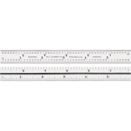 Junior Combination Squares, 6" L, 8/100" Graduations, Steel, Satin Duraquip Inc