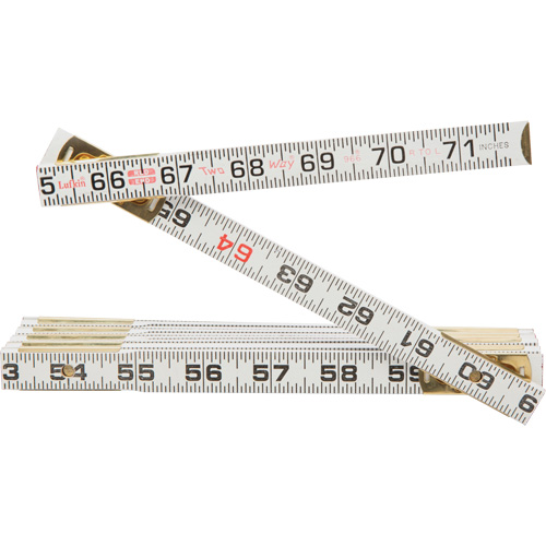 R&egrave;gle Red End Two Way, 6' lo, Bois, Graduations de 1/16" Duraquip Inc