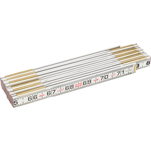 Red End&reg; Flat Reading Rule, 6' L, Wood Duraquip Inc