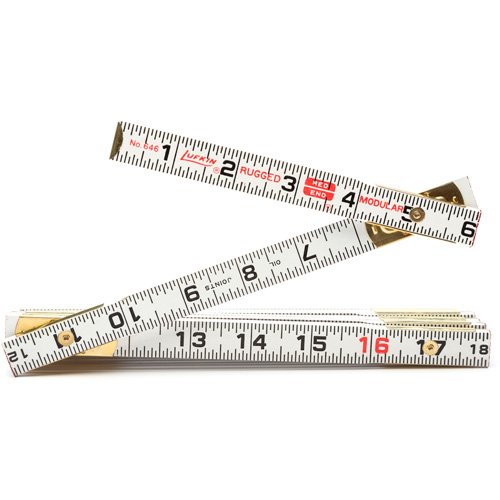 R&egrave;gle de maçon Red End, 6' lo, Bois, Graduations de 1/16" Duraquip Inc