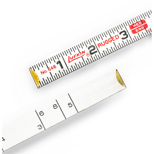 R&egrave;gle de maçon Red End, 6' lo, Bois, Graduations de 1/16" Duraquip Inc