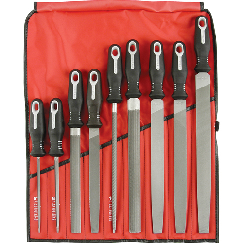 9-Piece Ergonomic File Set, 9 Pcs Duraquip Inc