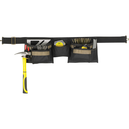 Deluxe Tool Belt Combo, Polyester, Black Duraquip Inc