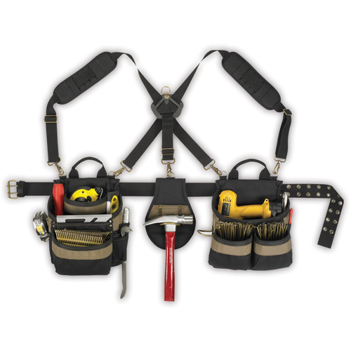 20-Pocket, 5-Piece Comfortlift Combo Systems, Polyester, Black Duraquip Inc