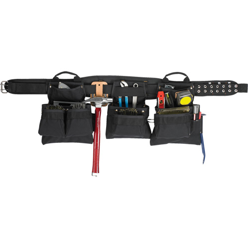 Ceinture &agrave; outils professionnelle pour menuisier, Polyester, Noir Duraquip Inc