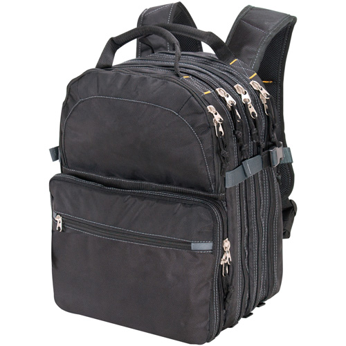 Sacs &agrave; dos pour outils &agrave; 75 pochettes, 13" lo x 17-1/2" la, Noir, Nylon Duraquip Inc