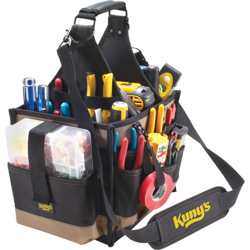 Large Electrical & Maintenance Tool Carrier, Polyester, 23 Pockets, Black Duraquip Inc