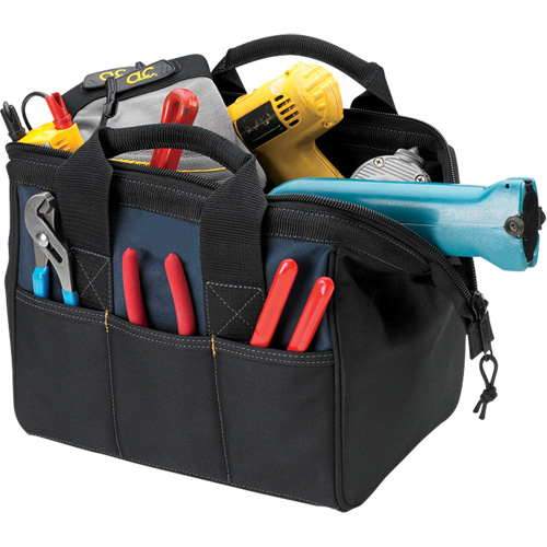 BIGMOUTH&reg; Tool Bag, Polyester, 23 Pockets, Black Duraquip Inc