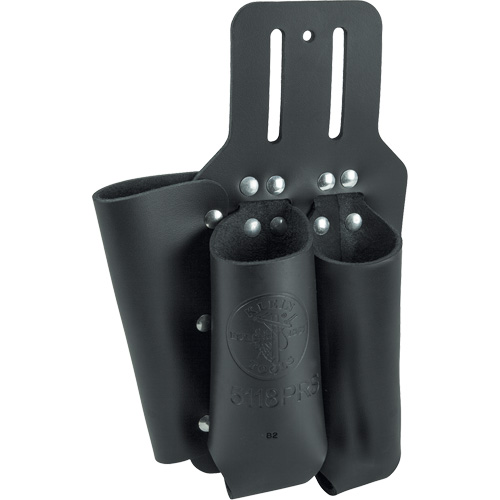 Pliers, Rule & Screwdriver Holder, Multiple Tool Holder, Leather, 3 Pockets Duraquip Inc
