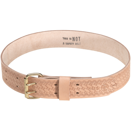 Heavy-Duty Embossed Tool Belt, Leather, Tan Duraquip Inc