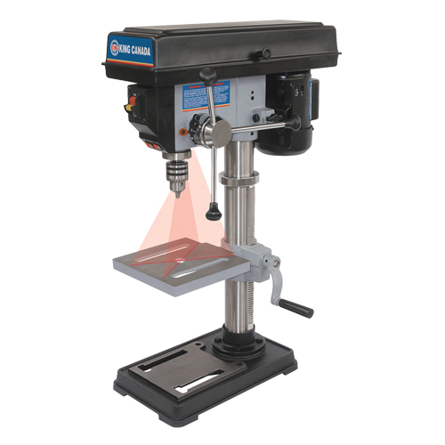 Drill Presses With Laser, 10", 1/2" Chuck, 3050 RPM Duraquip Inc