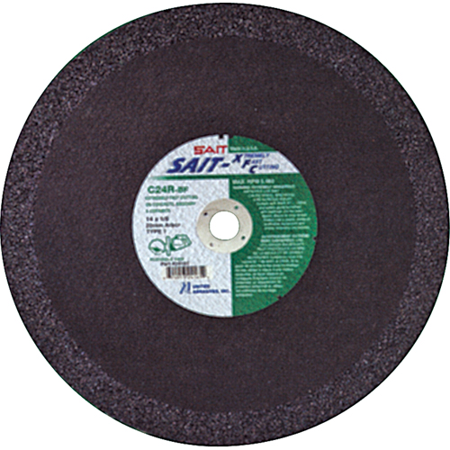 C24R Concrete High Speed Cut-Off Wheel, 12" x 1/8", 1" Arbor, Type 1, Aluminum Oxide, 6300 RPM Duraquip Inc