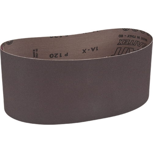 Portable Abrasive Belt, 4" W x 24" L, Aluminum Oxide, 120 Grit Duraquip Inc