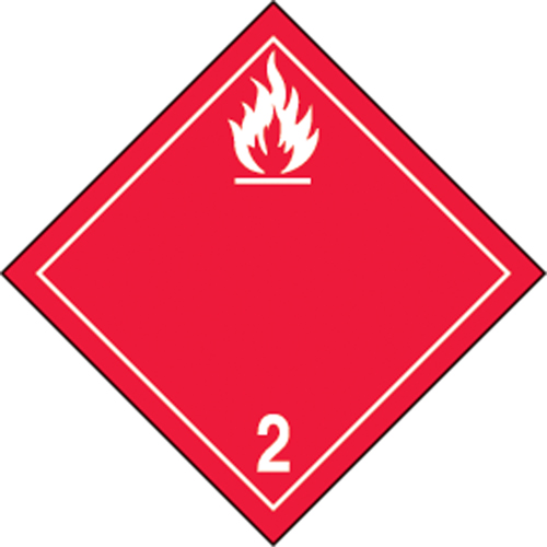 TDG Shipping Labels, Class 2.1, Flammable Gases, Paper Duraquip Inc