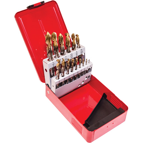 Jobber Drill Set, 15 Pieces, High Speed Steel Duraquip Inc