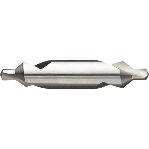 Combined Drill & Countersink, #2, 0.0781" Small Diameter, 3/16" Large Diameter, High Speed Steel Duraquip Inc