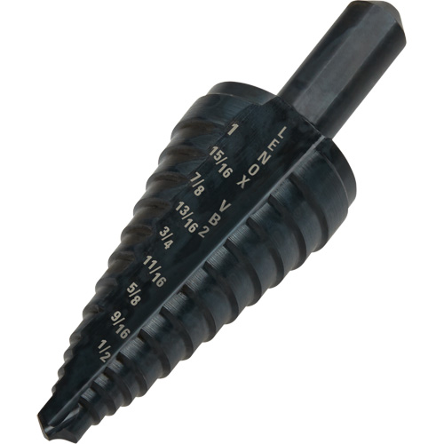 #2 Step Drill Bit, 1/8" - 1" , 1/16" Increments, High Speed Steel Duraquip Inc