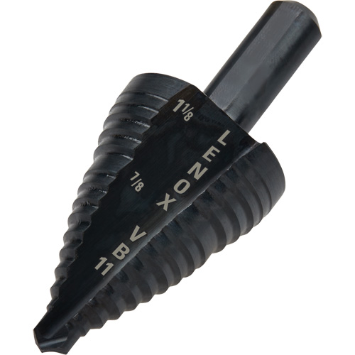 #11 Step Drill Bit, 7/8" - 1-1/8" , 1/4" Increments, High Speed Steel Duraquip Inc