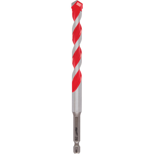 Foret &agrave; queue r&eacute;duite pour perceuse &agrave; percussion Shockwave, 7/16", Carbure, Cannelure 4" Duraquip Inc