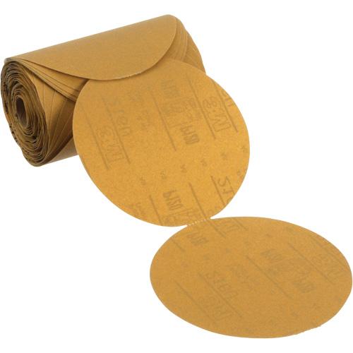 Stikit Gold Paper Sanding Disc Roll, 6" Dia., P120 Grit, Aluminum Oxide Duraquip Inc