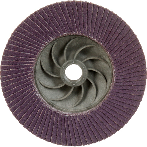 Disque &agrave; lamelles &agrave; changement rapide 769F, 4-1/2" x 5/8"-11, Type 27, Grain 120+, C&eacute;ramique Duraquip Inc