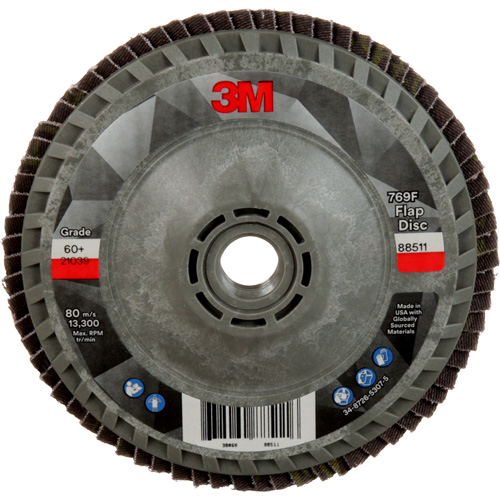 769F Quick Change Flap Disc, 4-1/2" x 5/8"-11, Type 27, 60+ Grit, Ceramic Duraquip Inc