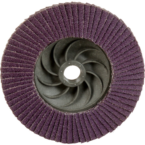 Disque &agrave; lamelles &agrave; changement rapide 769F, 4-1/2" x 5/8"-11, Type 29, Grain 60+, C&eacute;ramique Duraquip Inc