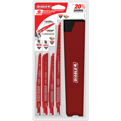 Ensemble de lames de scie alternative pour la coupe/d&eacute;molition du bois avec clous Duraquip Inc