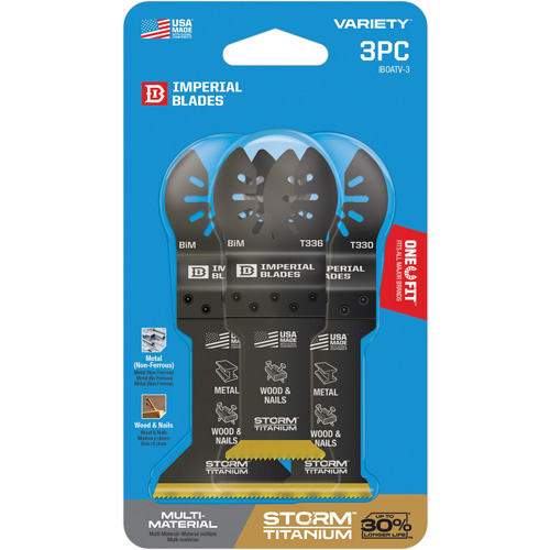 Jeu de lames en titane pour le m&eacute;tal et le bois Storm One Fit Duraquip Inc