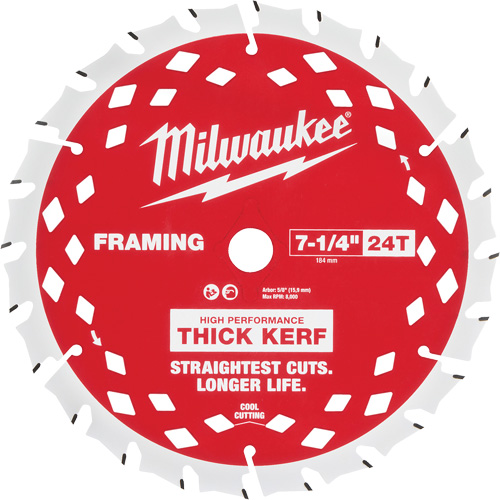 Thick Kerf Framing Circular Saw Blade - 25-Pack, 7-1/4", 24 Teeth, Wood Use Duraquip Inc
