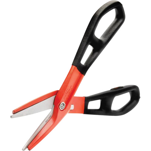 13" Serrated Aluminum Tinner Snip with Dipped Handle, 3" Cut Length, Straight Cut Duraquip Inc