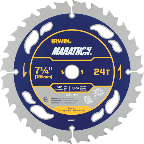 Lame de scie circulaire Marathon, 7-1/4", 24 dents Duraquip Inc
