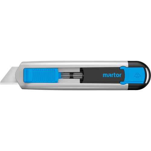 Secunorm 525 Retractable Safety Knife with Blunt Tip Blade, 18 mm, Aluminum Handle Duraquip Inc
