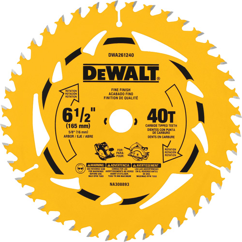 Framing Circular Saw Blade, 6-1/2", 40 Teeth, Wood Use Duraquip Inc