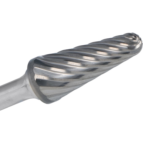 1852 Double Cut Included-Angle Burr, SL-3L6, 3/8" Dia., 1/4" Shank, 1-1/16" Depth of Cut Duraquip Inc