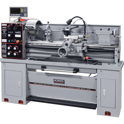 Metal Lathe/Taper Attachment & DRO, 75" L x 32" W x 53" H Duraquip Inc