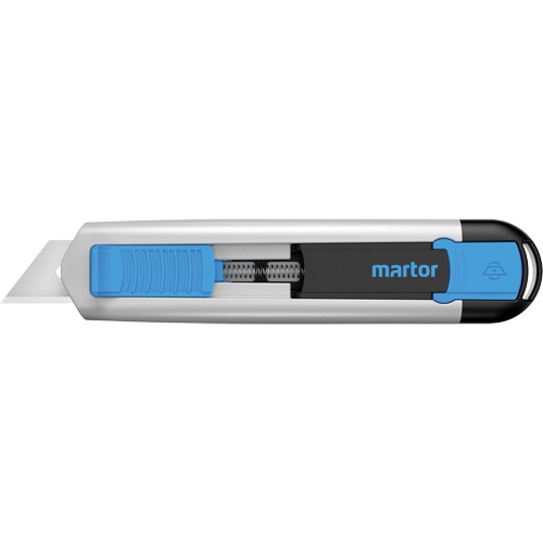 Couteau r&eacute;tractable SECUNORM 525 avec lame trap&eacute;zoidale no 99, 21 mm, Robuste, Prise en Aluminium Duraquip Inc