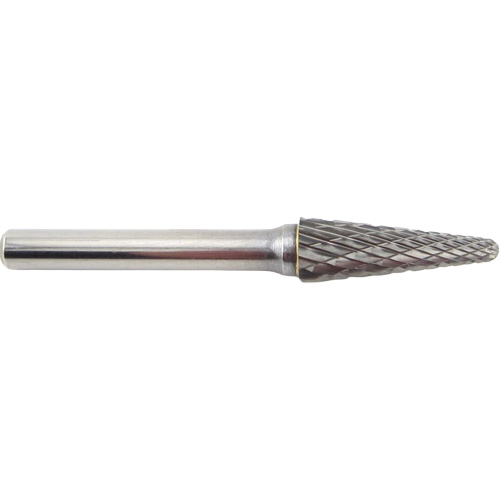 Taper Shape Carbide Shipyard Bur, 3/8" Dia., 1/4" Shank, 1-1/16" Depth of Cut Duraquip Inc