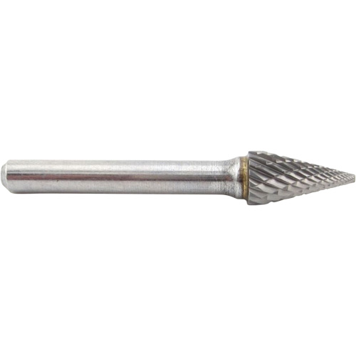 Cone Shape Carbide Shipyard Bur, SM-4, 3/8" Dia., 1/4" Shank, 5/8" Depth of Cut Duraquip Inc